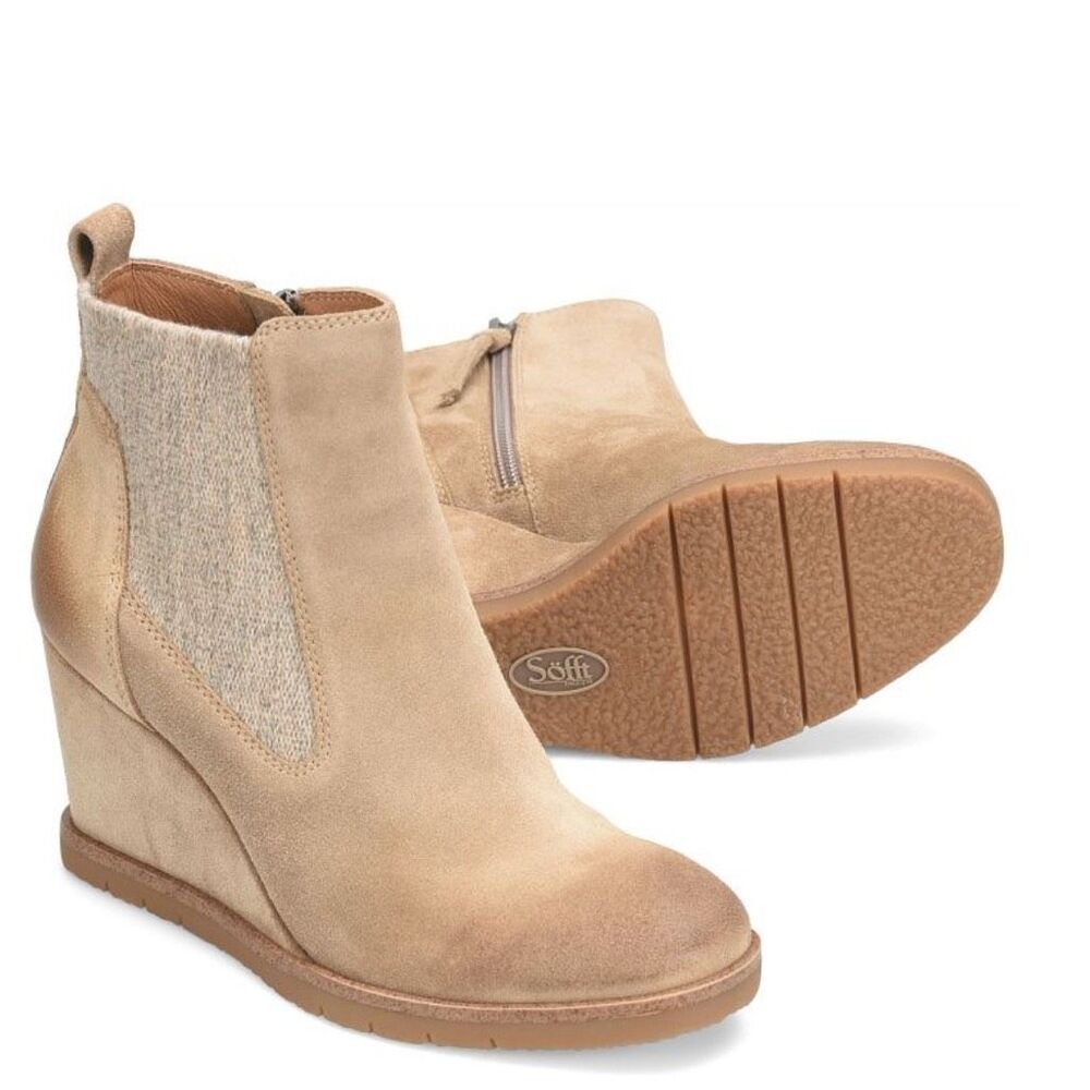 Sofft Woman Leather Boots Monica Barley Suede